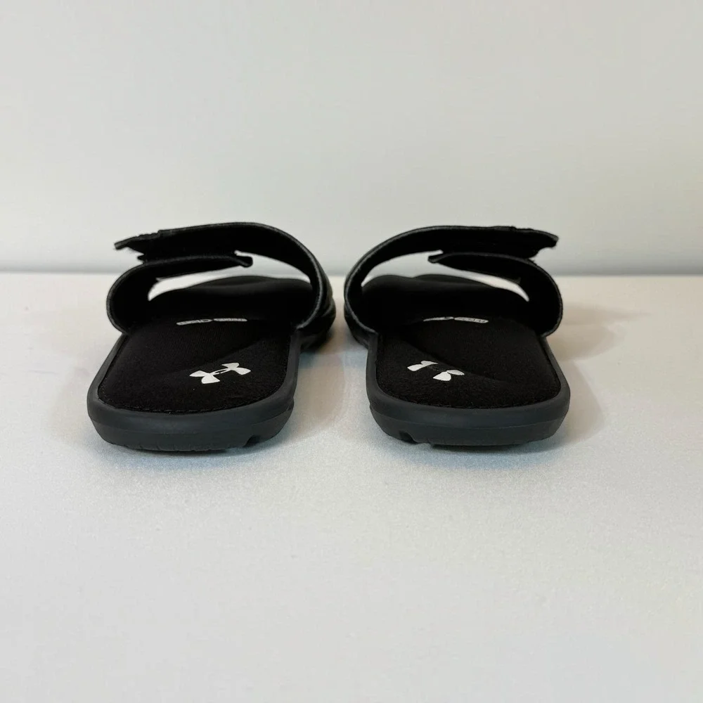 Under Armour Youth Size 3Y Black 4D Foam Slip On Slide Sandals